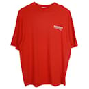 Balenciaga Political Campaign Logo-T-Shirt aus roter Baumwolle