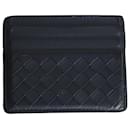 Bottega Veneta Intrecciato Card Holder in Black Leather