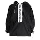 Off-White Anorak 'You Cut Me Off' Hooded Jacket in Black Nylon - Off White