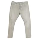 Brunello Cucinelli Jeans mit normaler Passform aus grauer Baumwolle