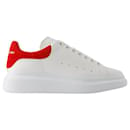 Oversized Sneakers - Alexander Mcqueen - Leather - White/Red