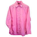 Sandro Paris Oversized Button-up Shirt in Pink Cotton