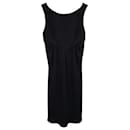 Ärmelloses, knielanges Kleid von Giorgio Armani aus schwarzem Polyester