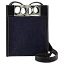 Mini Tote Bag - Alexander Mcqueen - Leather - Denim/Black