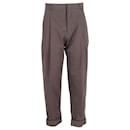 Hermes Tailored Pleated Pants in Brown Cotton - Hermès