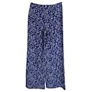 Pantalon large Saloni en soie bleue - Autre Marque