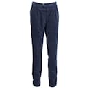 Pantaloni Brunello Cucinelli in velluto a coste in cotone blu navy