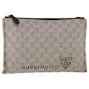 GUCCI GG Canvas Clutch Bag Grau 283400 Auth 47215 - Gucci