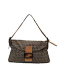 Baguette en toile marron Fendi
