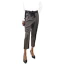 Brown check wool-blend trousers - size US 2 - Brunello Cucinelli