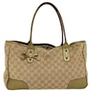 GUCCI GG Canvas Shoulder Bag Leather Beige Gold 168805 auth 47525 - Gucci