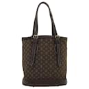 LOUIS VUITTON Monogram Mini Lin Bucket PM Shoulder Bag Brown M95226 auth 47159 - Louis Vuitton