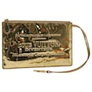 LOUIS VUITTON Monogram Miroir Pochette Plat Clutch Bag Gold M95278 auth 47184 - Louis Vuitton