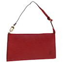 Bolsa LOUIS VUITTON Epi Pochette Acessórios Vintage Vermelho M52947 LV Auth ar9868b - Louis Vuitton
