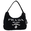 PRADA Terry Hand Bag Re Edition 2000 black White 1NE515 auth 47189a - Prada