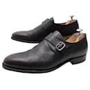 CHURCH'S BAMPTON SHOES 10.5F 44.5 BERBY WITH BUCKLE BORDEAUX LEATHER SHOES - Church's