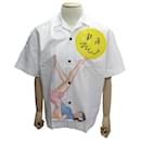 NUOVA CAMICIA PALM ANGELS PIN UP PMGA087R21afab00101 M 48 Camicia bianca in cotone - Palm Angels