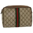 GUCCI GG Canvas Web Sherry Line Clutch Bag Beige Red Green 89.01.012 Auth ep1040 - Gucci