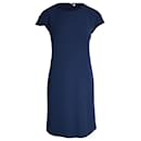 Armani Collezioni Shift Dress in Navy Blue Polyester - Giorgio Armani
