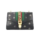 Small Sylvie Bee Star Leather Shoulder Bag 524405 - Gucci