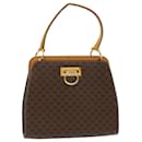 CELINE Macadam Canvas Hand Bag PVC Leather Brown Auth 47659 - Céline