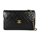 Chanel Chanel Classica Timeless shoulder bag in blue matelassé leather