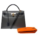 Hermes Kelly bag 32 in Gray Leather - 101295 - Hermès