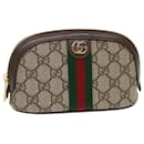 GUCCI GG Canvas Web Sherry Line Ophidia Pouch Beige Red Green 625550 auth 47562 - Gucci