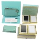 Tiffany&Co. Playing Cards Key Case Leather 4Set Light Blue Auth bs6788 - Autre Marque