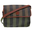 FENDI Sac à bandoulière en toile Pecan Noir Marron Auth fm2527 - Fendi