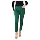 Green straight-leg tailored trousers - size UK 14 - Joseph
