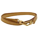 LOUIS VUITTON Shoulder Strap Leather 39.4"" Beige LV Auth 47927 - Louis Vuitton