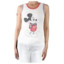 Camiseta sin mangas color crema con diseño waffle de Mickey Mouse - talla S - Saint Laurent