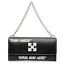 Off White Black Jitney Quote Wallet on Chain