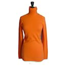 CHANEL Magnífico suéter de cachemira naranja T38 Muy buena condicion - Chanel