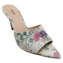 L'Agence Multi Floral Lolita Slide-Sandalen mit spitzer Zehenpartie