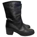 CHANEL  Ankle boots T.EU 38 leather - Chanel