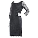 DvF black Zarita Long Lace Dress - Diane Von Furstenberg