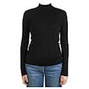 Black high-neck ribbed top - size M - The row