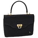 BALLY Quilted Hand Bag Leather Black Auth yk7922 - Bally