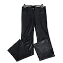 Pantaloni in pelle nera Paris Roma - Chanel