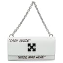 Off White White Jitney Quote Wallet on Chain