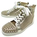CHRISTIAN LOUBOUTIN SPIKE SHOES 38 GOLD LEATHER SHOES SNEAKERS - Christian Louboutin