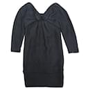 NEW CHANEL P DRESS46023V33829 XS 34 BLACK COTTON SILK LINING BLACK DRESS - Chanel