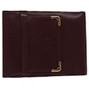 CARTIER Wallet Leather Red Auth ac2039 - Cartier