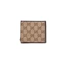 Gucci GG Canvas D-Ring Compact Wallet 154205 Brown Cloth ref.1000823 - Joli  Closet