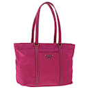PRADA Hand Bag Nylon Leather Pink Auth 49021 - Prada