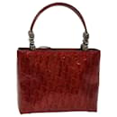Christian Dior Trotter Canvas Maris Pearl Bag Patent leather Red Auth yk8004b