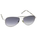 LOUIS VUITTON Óculos de sol Damier Azur Conspiracion Pilot Metal Z0203U Auth am4824 - Louis Vuitton