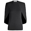 GIVENCHY  Cape-effect Stretch-knit Top In Black - Givenchy